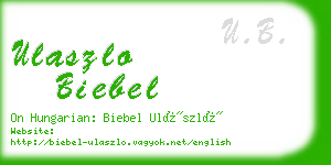 ulaszlo biebel business card